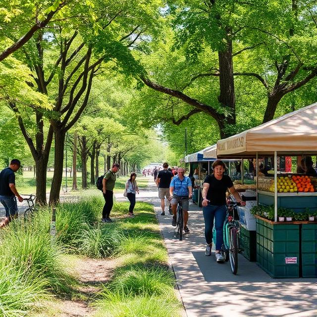 Atlanta BeltLine with local food vendors and community foot traffic