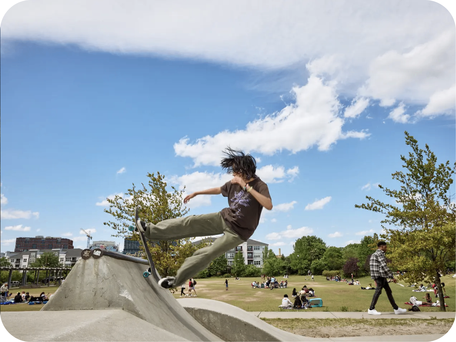 Skateboarder at the BeltLine skate park